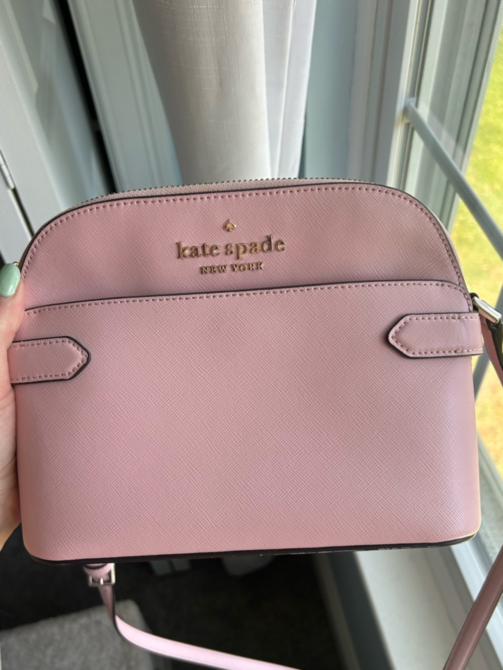 Kate Spade Staci Saffiano Leather Dome Crossbody - Pink